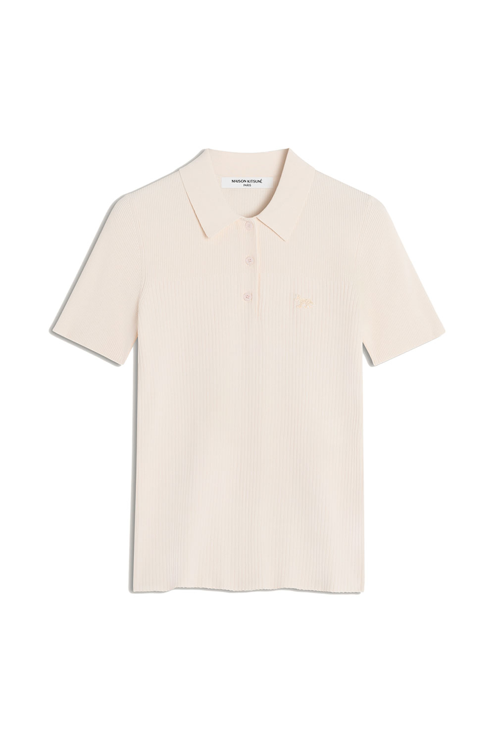 Rakuten - 【P10倍】BABY FOX PLEAT RIB POLO - NOBLE BEIGE (QW00202KT1193) Maison Kitsune -Women-(メゾンキツネ)