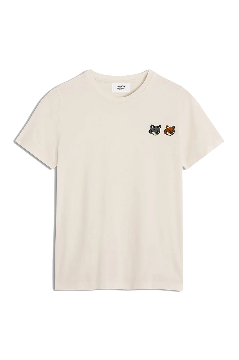Rakuten - 【P10倍】DOUBLE FOX HEAD REGULAR TEE- SHIRT - LATTE (OW011CFKJ7026) Maison Kitsune -Women-(メゾンキツネ)