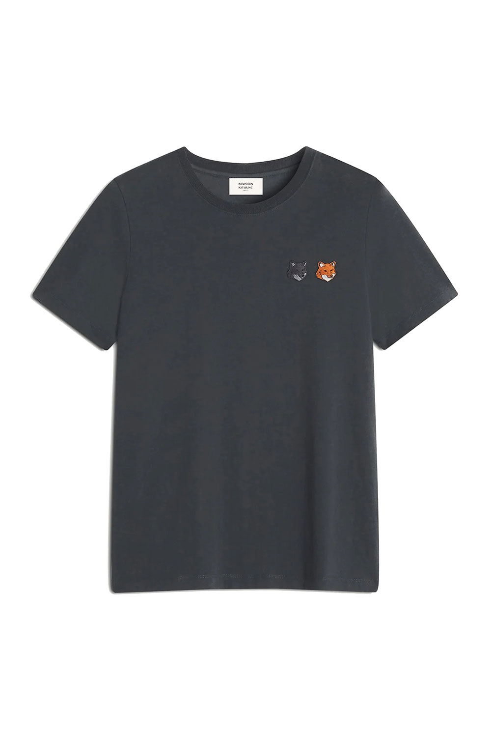 樂天商城 - DOUBLE FOX HEAD REGULAR TEE- SHIRT - ANTHRAC (OW011CFKJ7026) Maison Kitsune -Women-(メゾンキツネ)