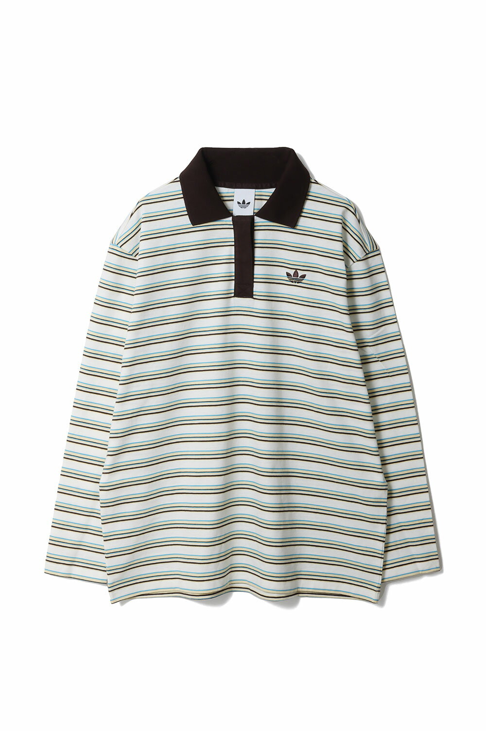 Rakuten - 【P10倍】VINTAGE STRIPED OVZD POLO LS - OFF WHITE (RC2605OW013) adidas Originals -Women-(アディダスオリジナルス)