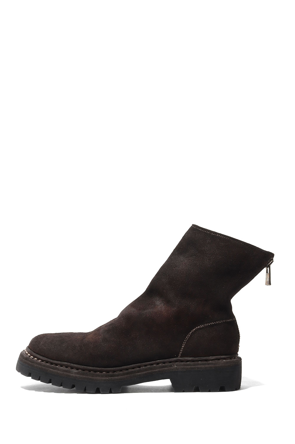Rakuten - BACK ZIP BOOT, REVERSE - CV60T（BROWN） (796V) GUIDI(グイディ)
