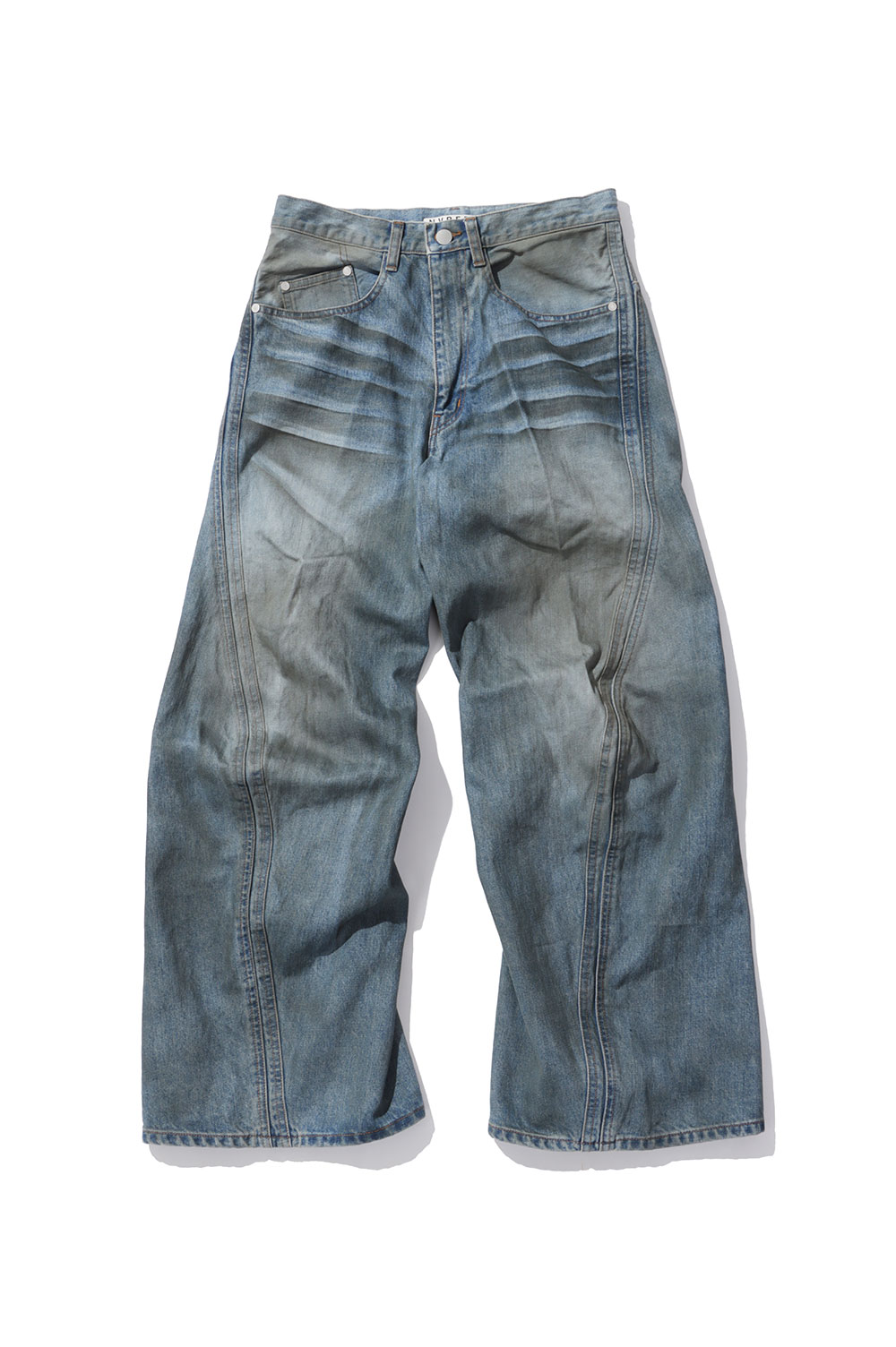 Rakuten - 【P10倍】3D TWISTED WIDE LEG JEANS - DIRTY FADED INDIGO (NF261P15B) NVRFRGT(ネヴァーフォーゲット)