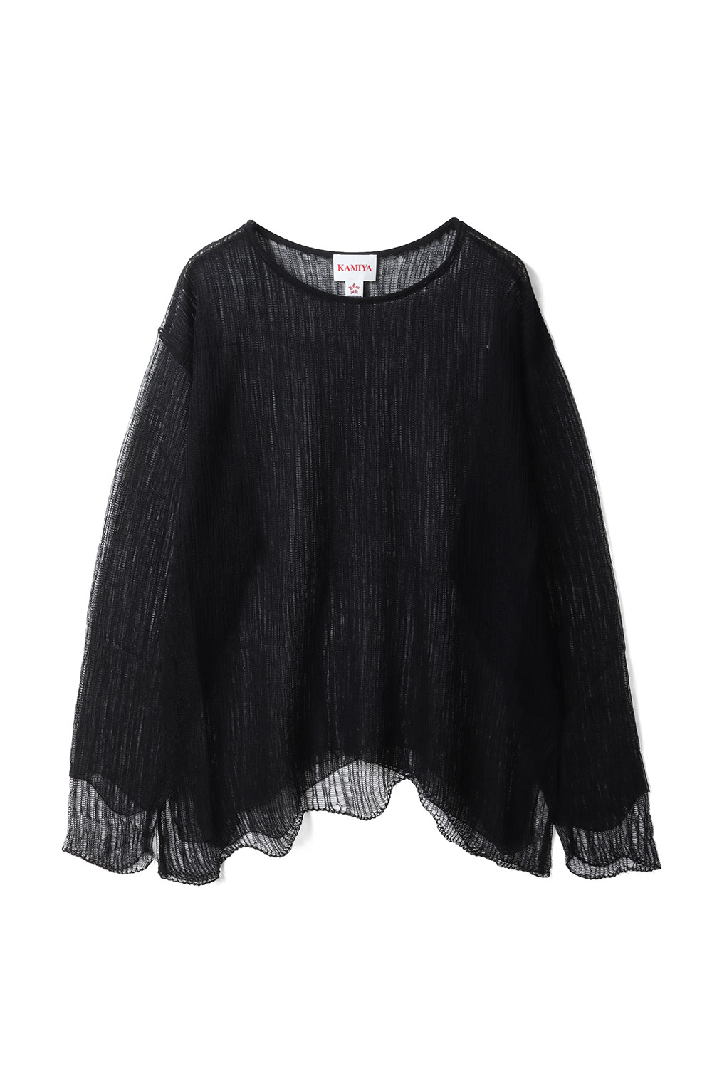樂天商城 - Layered Sheer Knit - BLACK (G16PO065) KAMIYA(カミヤ)