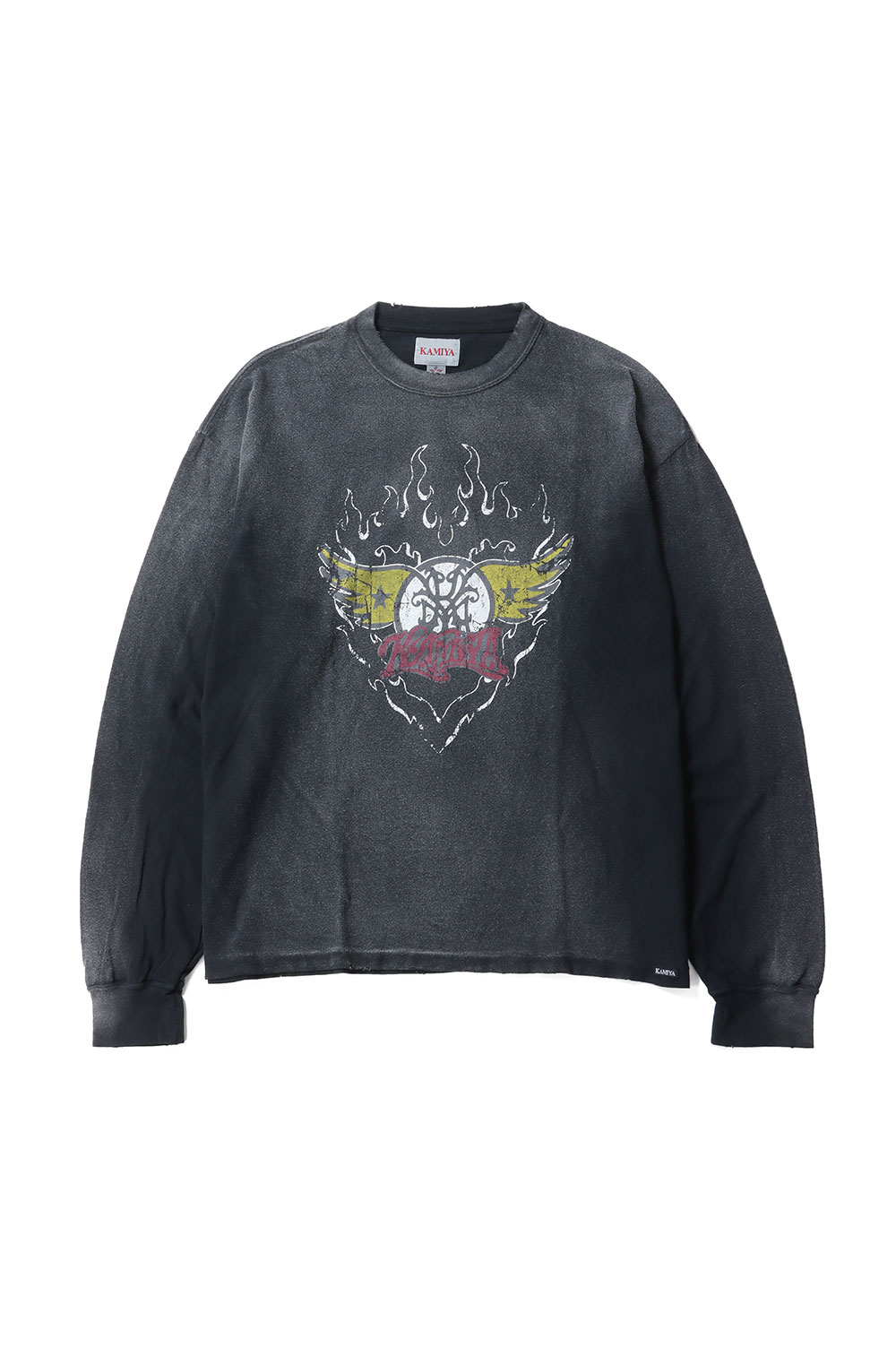 Rakuten - 【P10倍】FLAME AERO-KMY L/S Tee - BLACK (G16LT084) KAMIYA(カミヤ)