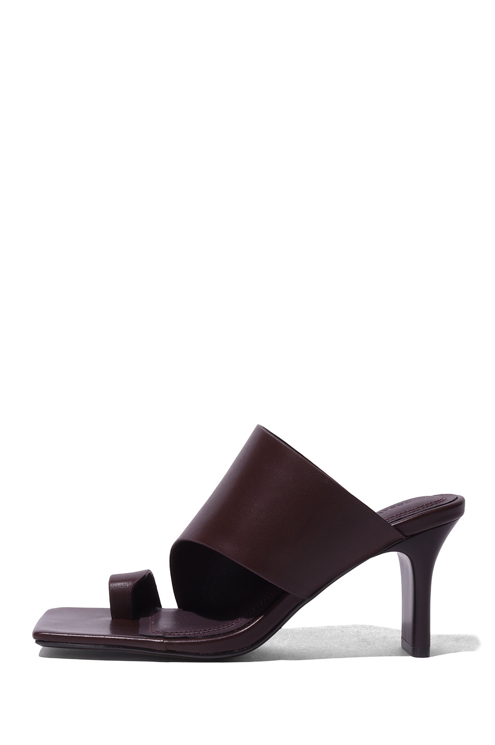 Rakuten - Square Leather Sandals -BURGUNDY (12611021) Todayful(トゥデイフル)