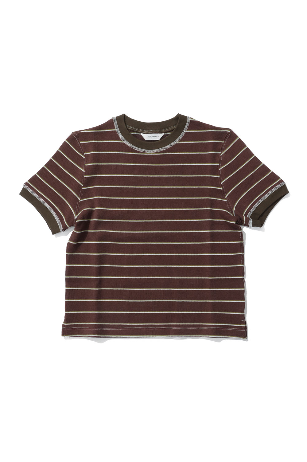 Rakuten - Border Ringer Tee -CHOCOLATE (12610619) Todayful(トゥデイフル)