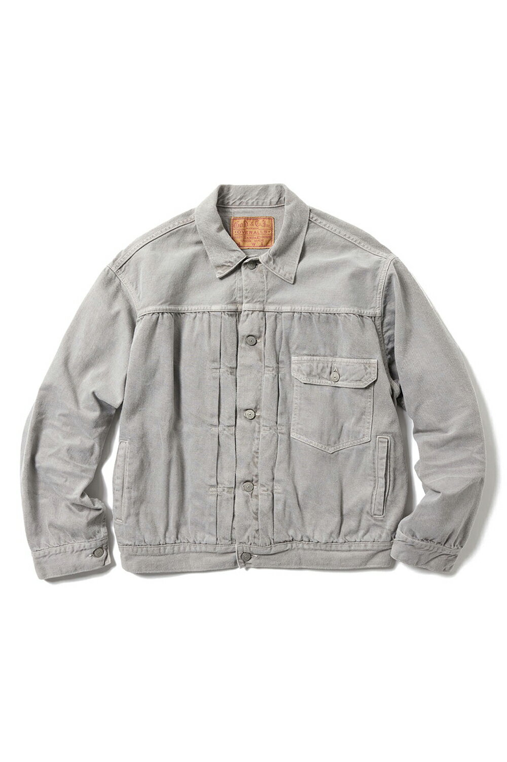 Other - RECYCLED WASTE SUVIN COTTON YARN 11.5oz. DENIM BLOUSE VINTAGE WASHED - GRAY (GL15861H) Gold(ゴールド)