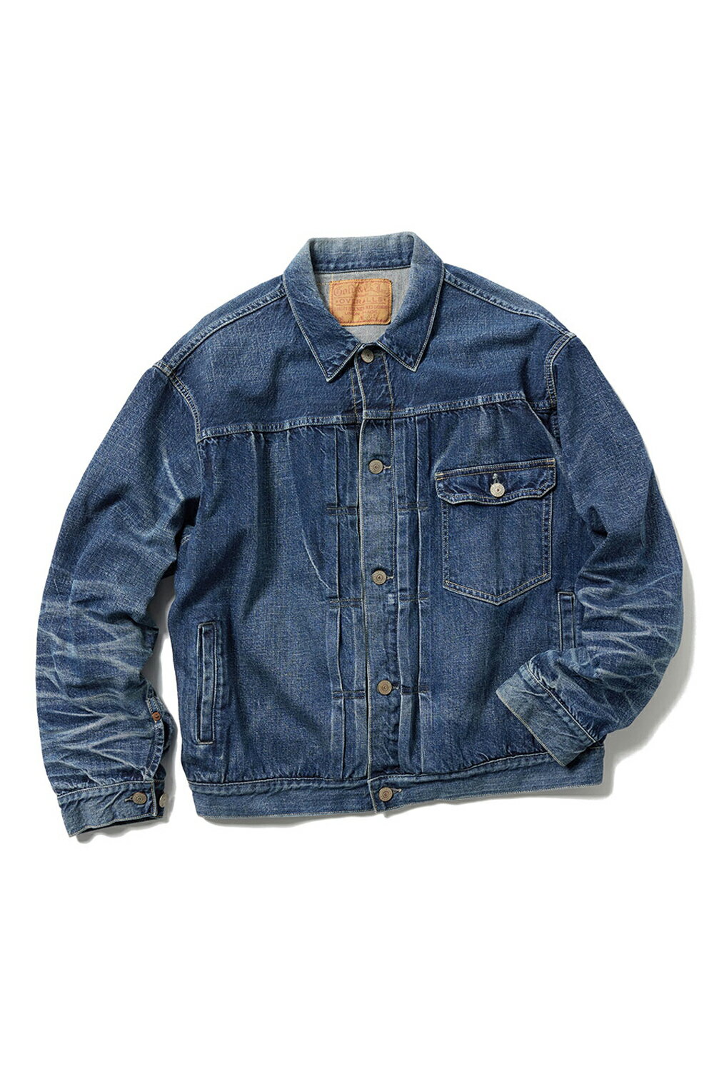 Rakuten - 【P10倍】RECYCLED WASTE SUVIN COTTON YARN 11.5oz. DENIM BLOUSE VINTAGE WASHED - NAVY (GL15861H) Gold(ゴールド)