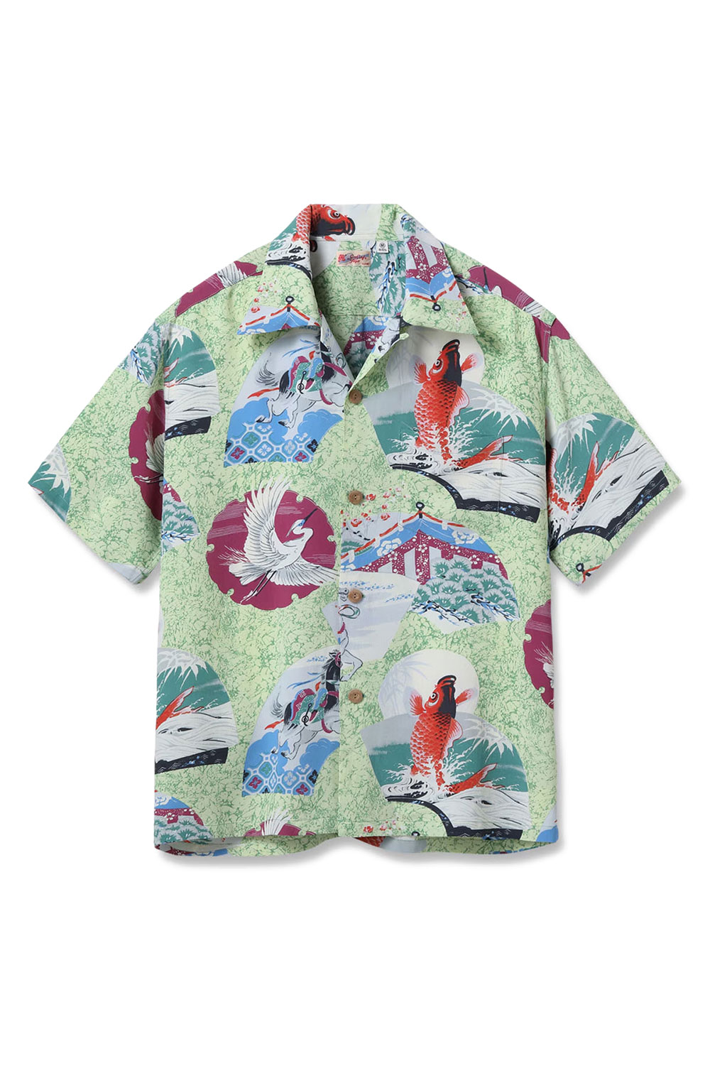 樂天商城 - JAPANESE QUAINT DESIGN S/S RAYON HAWAIIAN SHIRT - GREEN (SS39614 ) SUN SURF(サンサーフ)