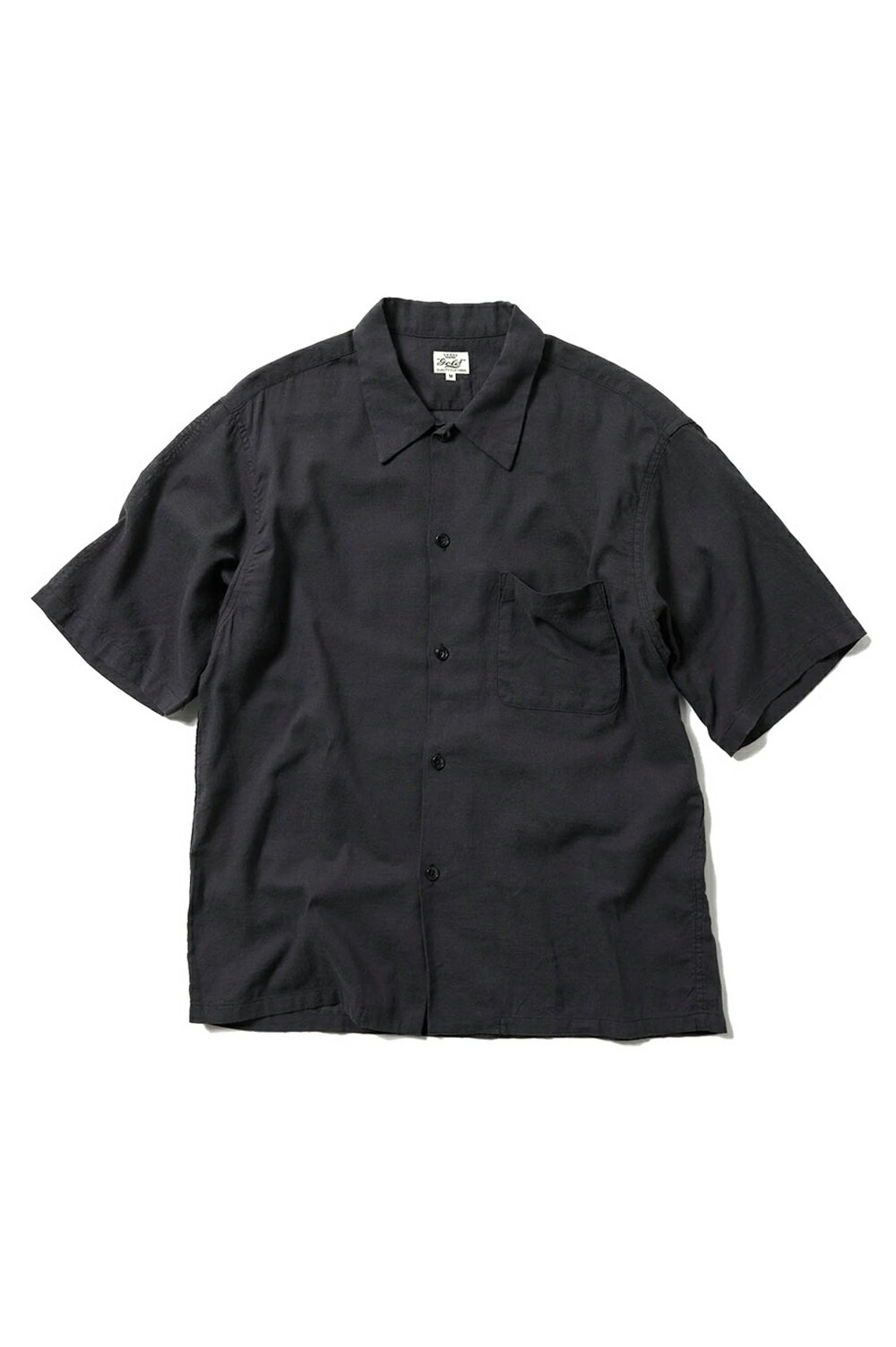 Rakuten - 【P10倍】SELVEDGE OXFORD S/S OPEN SHIRT - BLACK (GL39649) Gold(ゴールド)