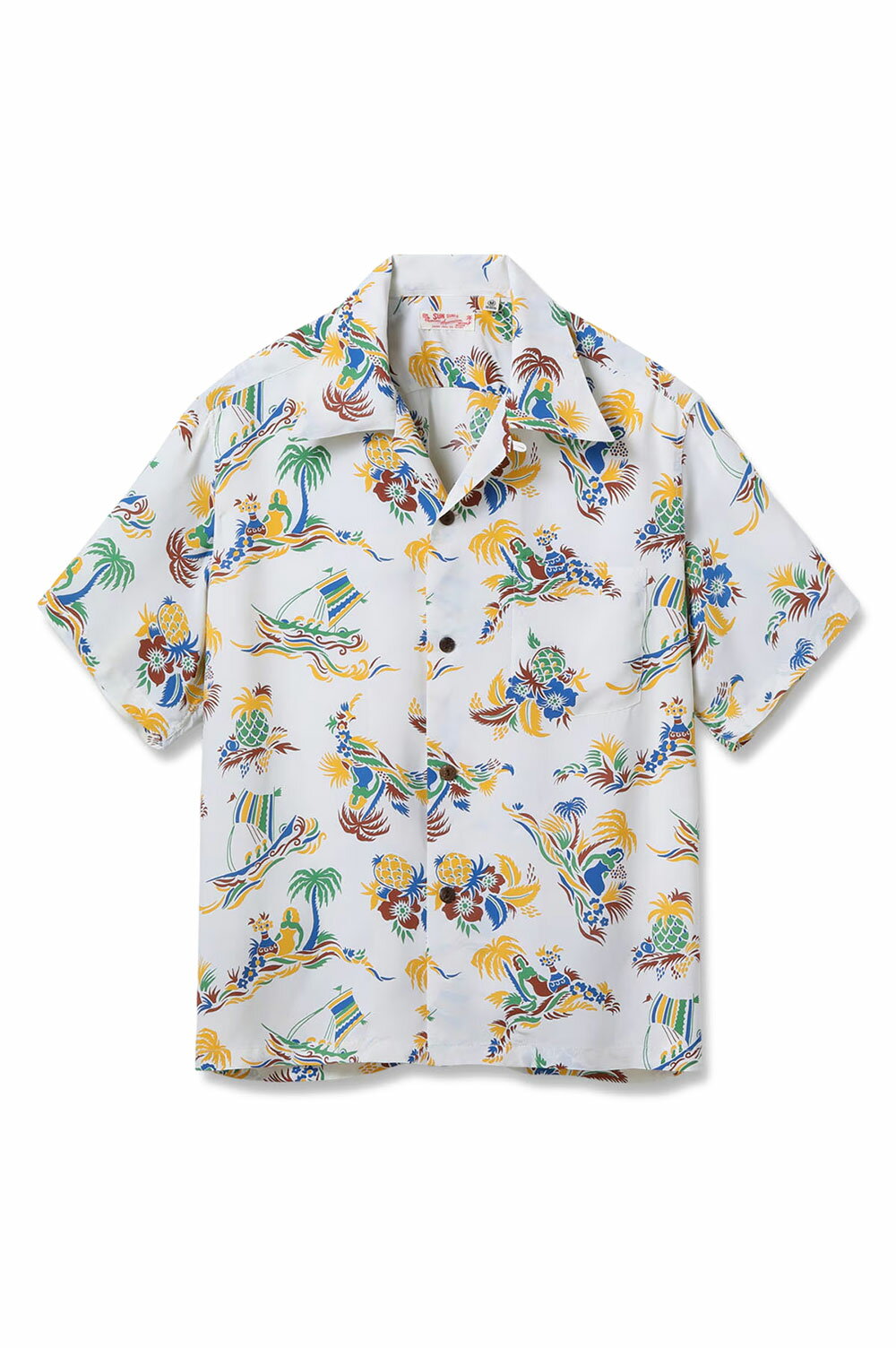 樂天商城 - ISLAND TRIP S/S RAYON HAWAIIAN SHIRT - WHITE (SS39620 ) SUN SURF(サンサーフ)
