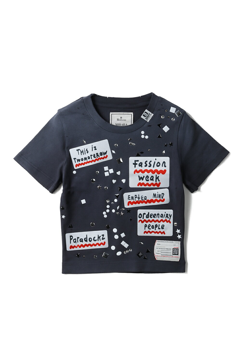 樂天商城 - EMBELLISHED STICKER TEE - BLACK (B16TS571) MIHARA YASUHIRO -Women(ミハラ ヤスヒロ)