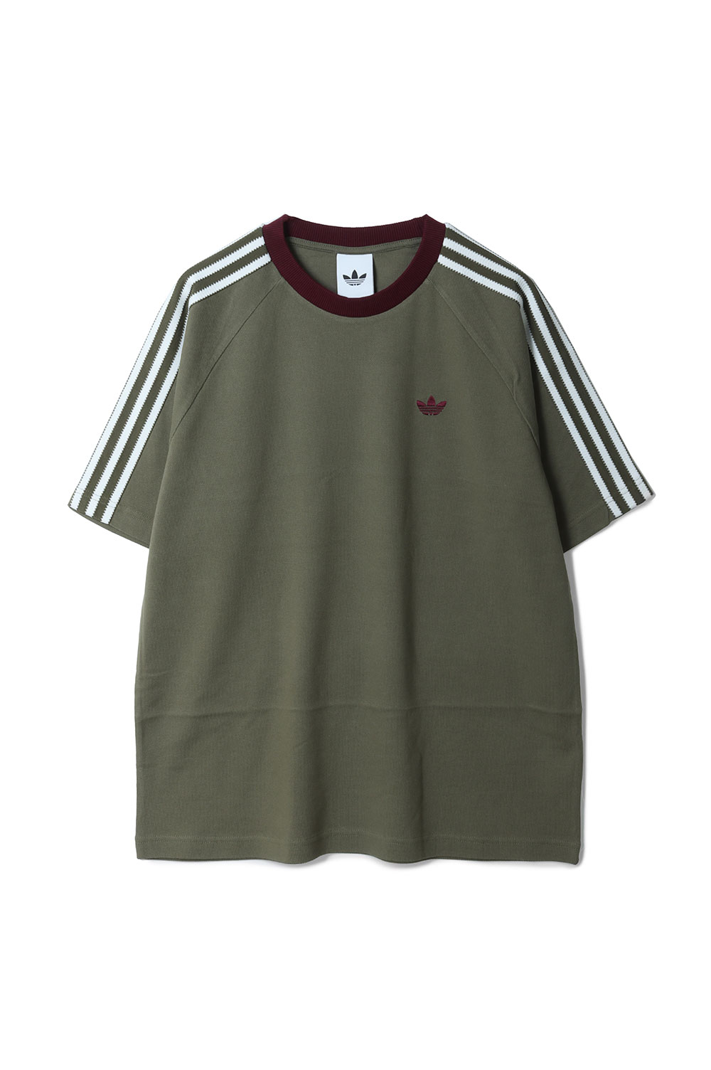 Rakuten - BRITCORE SHORT-SLEEVE RINGER T-SHIRT - OLIVE STRATA S23 AETE (RC2604OM007) adidas Originals(アディダスオリジナルス)