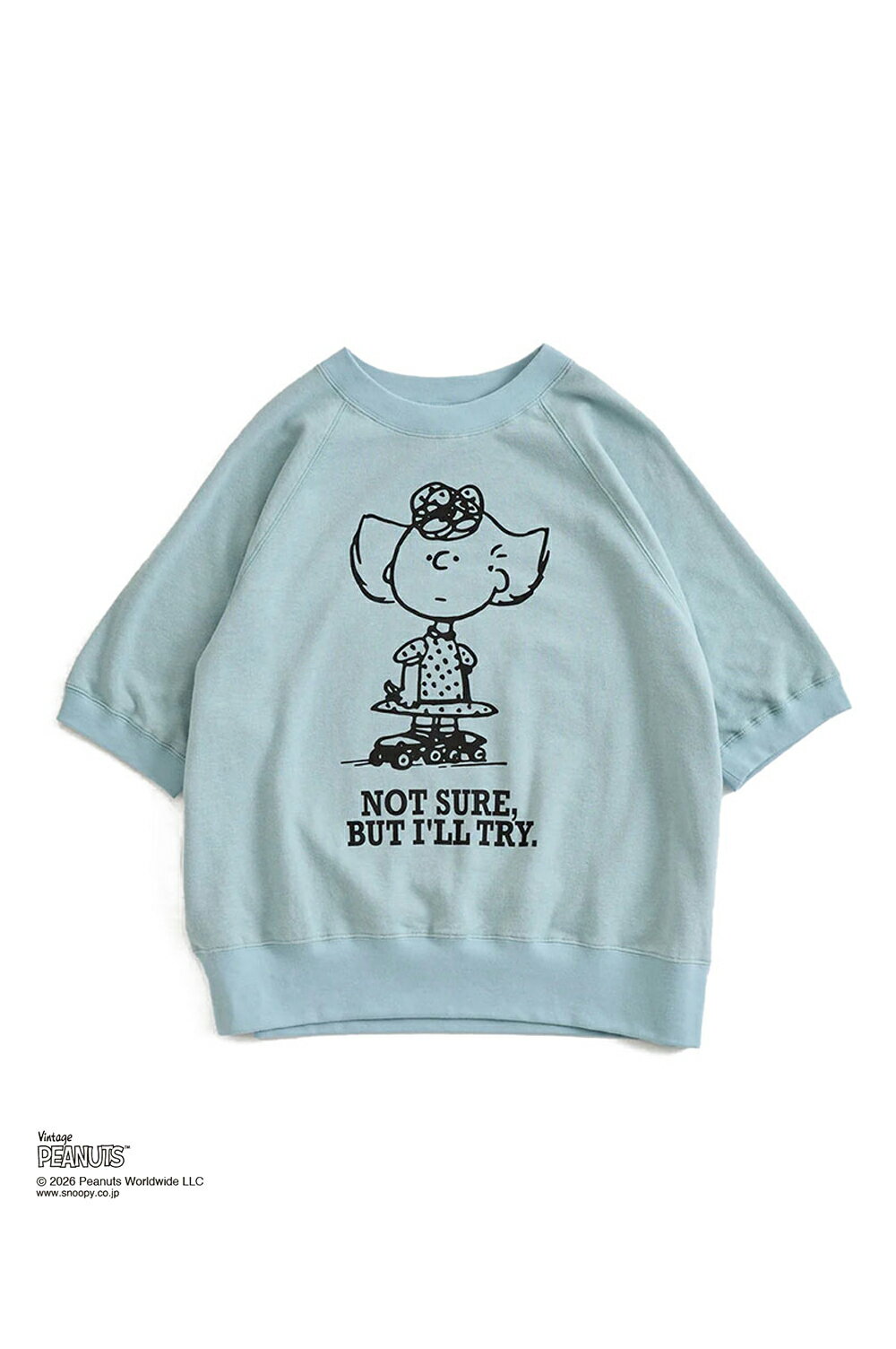 樂天商城 - PEANUTS HALF SLEEVE SWEATSHIRT - 81 LIGHT BLUE (26MMSCU17) Shinzone(シンゾーン)