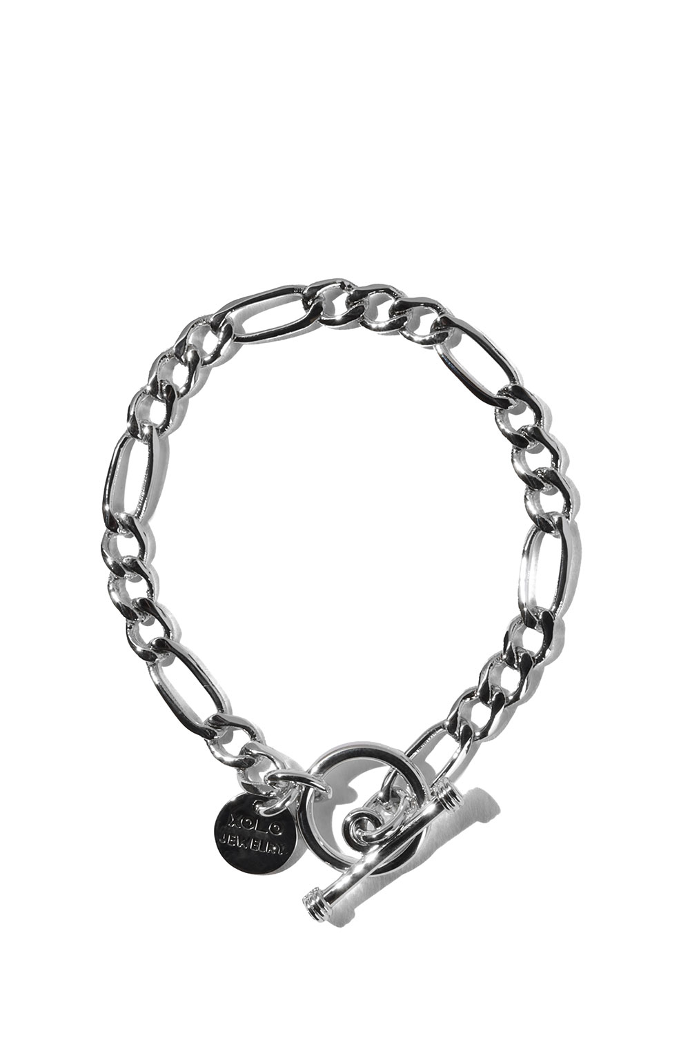 Figaro Link Bracelet -6mm- / Silver (XOB012-19) XOLO JEWELRY(ショロ ジュエリー)