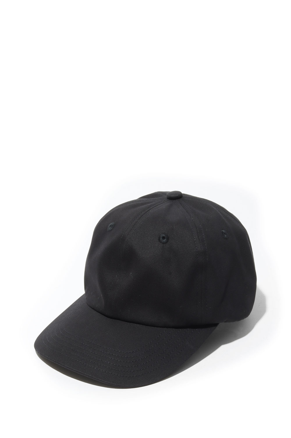 COTTON GABA 6PANEL CAP - BLACK (MEYYYY108C(FW26)) Kijima Takayuki(キジマタカユキ)