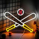 ネオンサイン 野球 多階段調光可 スポーツ LED 体育館 野球型ネオンライト 店看板 LED看板 野球専門店看板 USB給電 インテリア 野球チーム飾 店内飾り バットネオン管ライト 壁装飾 リビングルーム 寝室 クラブ ショップ キッズギフト