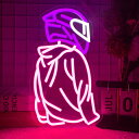 \期間限定★ポイント10倍/ネオンサイン バイク ライダー 多階段調光可 人気ネオンライト ライダー 掲示板 LEDネオンサイン LED看板 USB給電 ?部屋...