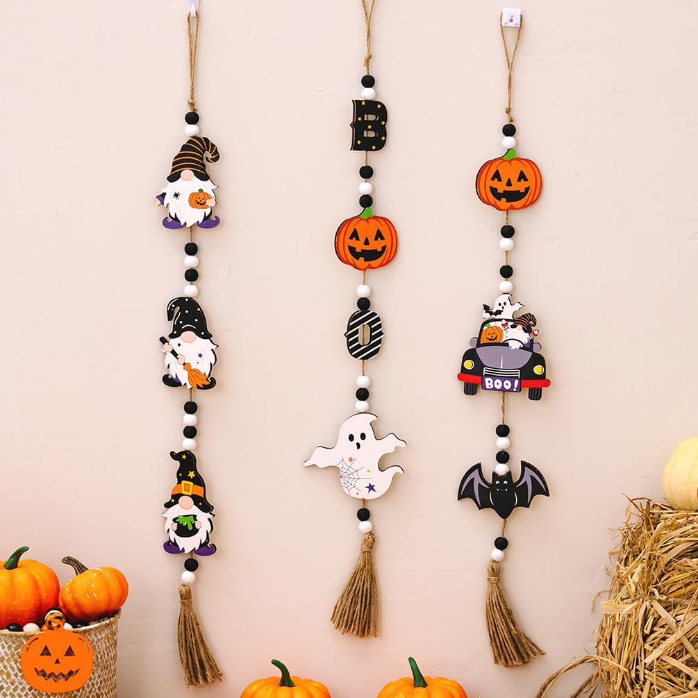 ハロウィン 飾り ペンダントの装飾 木製 北欧スタイル カボチャ 魔女 幽霊 コウモリ 吊り串 装飾 屋内 バー テーブルデコ飾り デコレーション 雰囲気改善 壁 窓 パティオ 玄関 看板 吊り下げ飾り 贈り物 ハロウィン 装飾 品 撮影小道具 アクセサリー