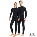 ウェットスーツ 長袖 メンズ レディース 3mm ワンピース おしゃれ フルスーツ ブラック ダイビング服 素潜り ストレッチ ネオプレン素材 日焼け止め UV...