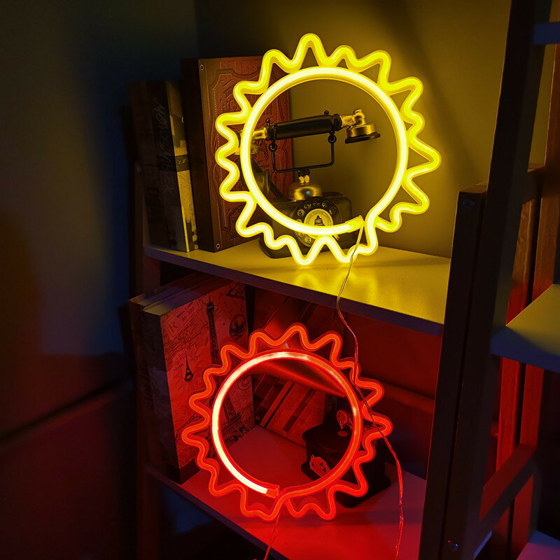 ネオンサイン 「太陽」 NEON SIGN ネオン管 広告用 看板 ディスプレイ 居酒屋 カフェ 喫茶店 インテリ..