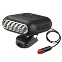 車載ファンヒーター 12V/24V ポータブルカーヒーター カーファンヒーター 車用ヒーター 自動車用温風デフォッガー 360度回転底座 車載暖房機 急速加熱 ...