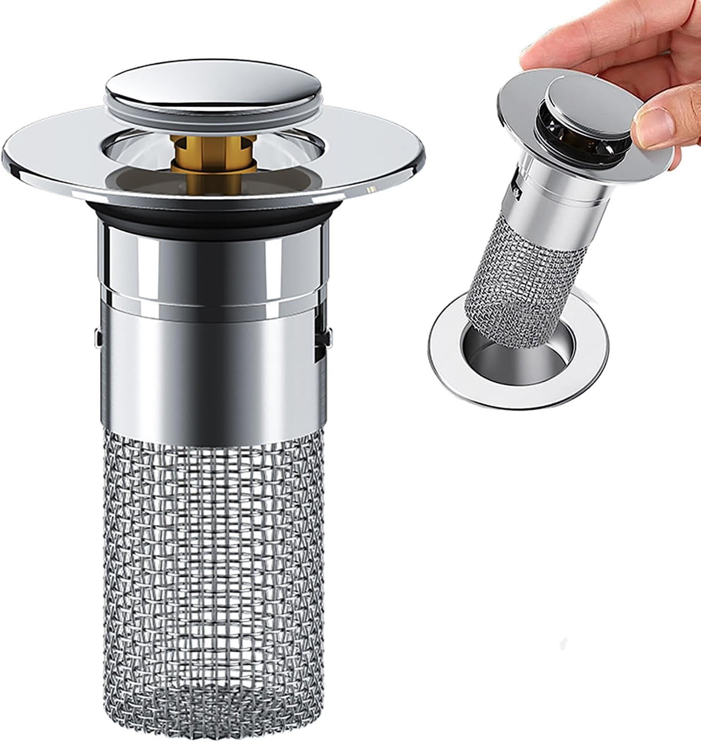 浴槽排水ストレーナー,アンチブロッキングヘアキャッチャープラグ | バス用品 キッチンシンク、公衆ト..