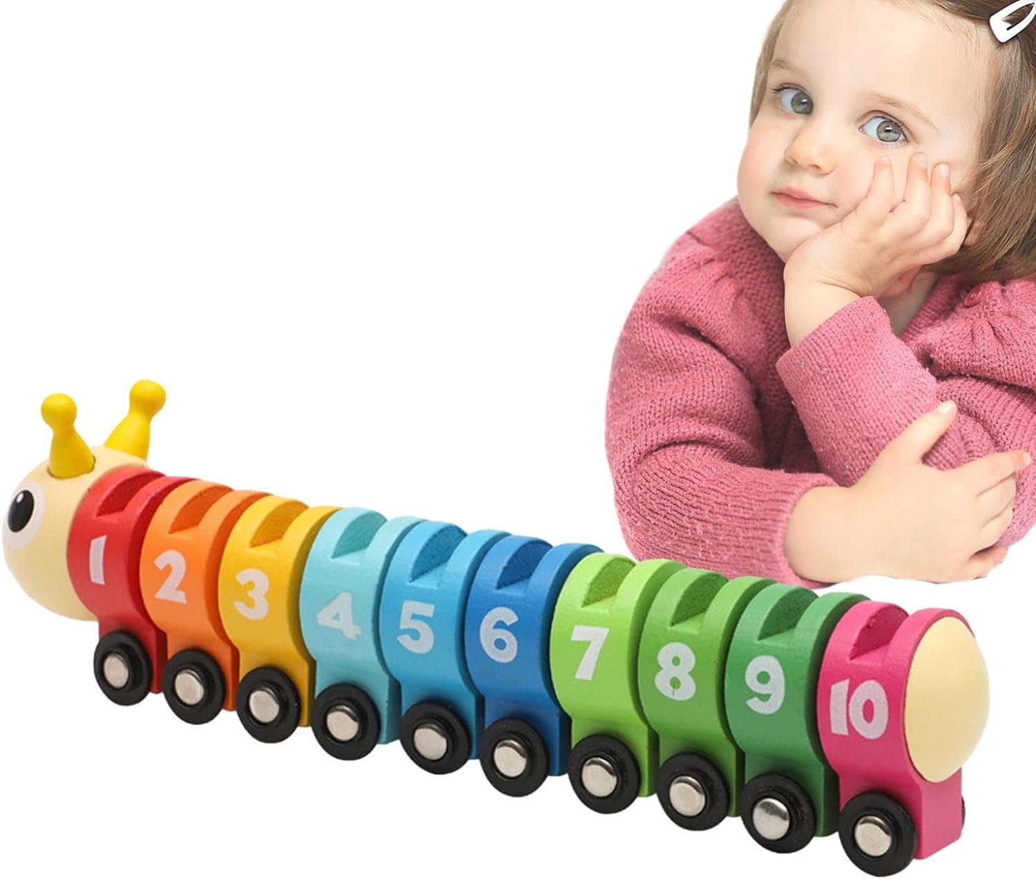 【クーポンあり！】木造電車,木のおもちゃ 電車 - 交通標識、ホイールデザイン、デジタル認識、家庭用、交通おもちゃ