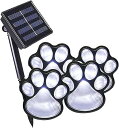 猫 犬 足跡 ガーデン LED ソーラー ライト 明るさセンサー 太陽光 庭 ウッドデッキ 照明 アウトドア 犬の足跡 歩道 テラス 庭 屋外インテリア 環境に...