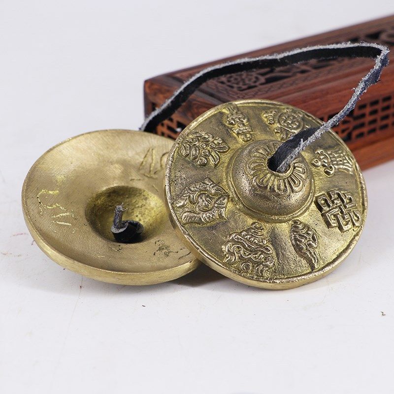 手作り銅鈴 打楽器 撞鈴 法具 専門的な銅鈴打板 銅 風水品