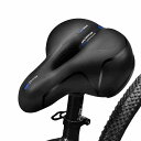 自転車サドル ソフトサドル 防水 デュアル衝撃吸収 通気性 やわらかい 穴開き 低反発 夜間反射条付き コンフォート お尻が痛くない クッション クロスバイク/ロードバイク/マウンテンバイク/ シティサイクル対応 ジェル 男性女性 スポーツサドル(4)