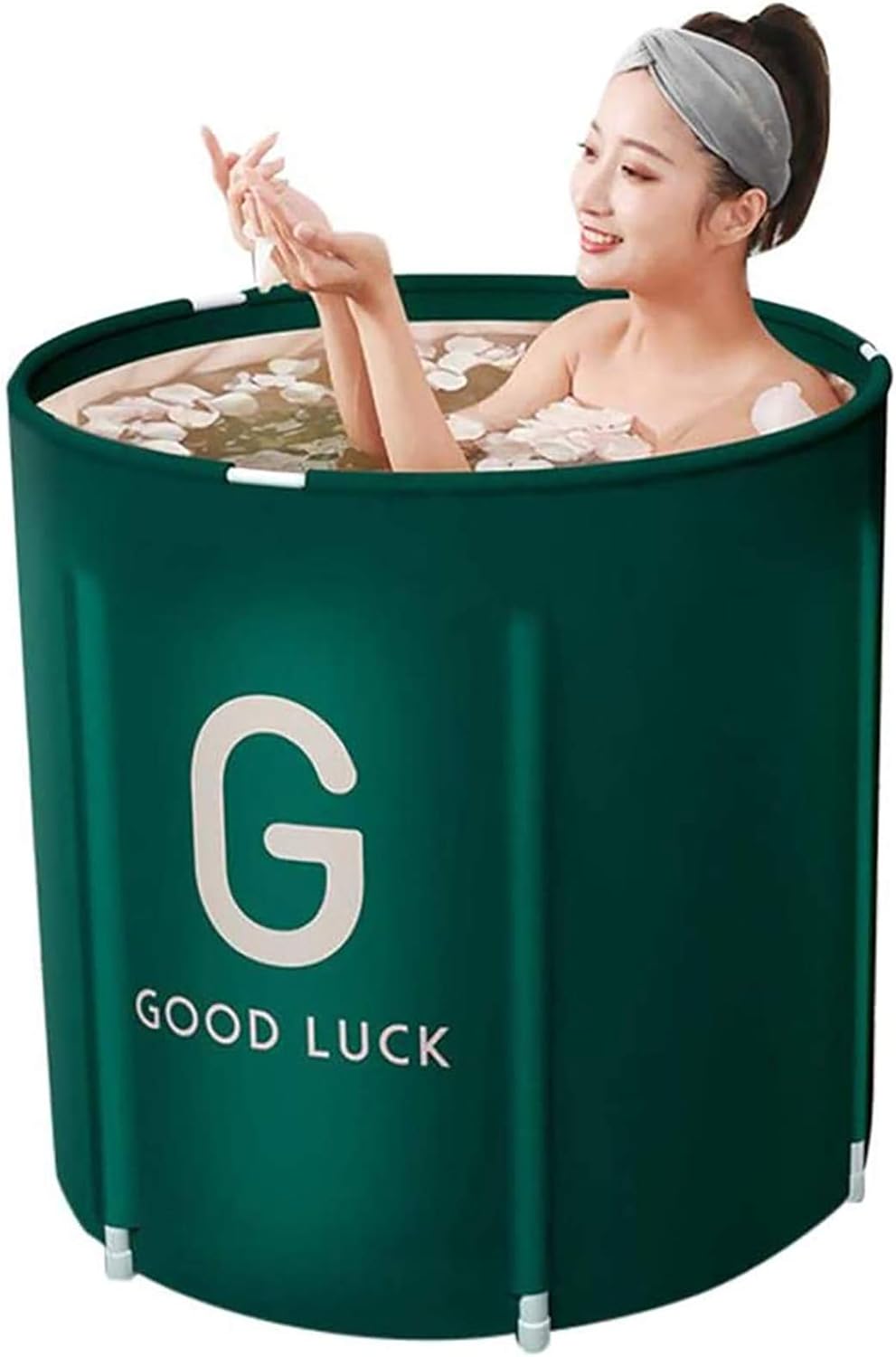 ポータブルバスタブ 折り畳み浴槽 大人の子供SPA お風呂の浴槽 キャンプに 持ち運び浴槽 ビニールプール 家庭用 バスタブ シャワールームに バケツ (グリー...