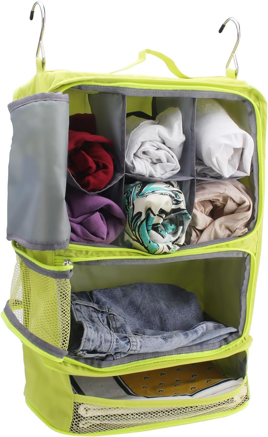 収納ボックス 吊り下げ 3段 インナーバッグ 衣類 つりさげ 収納 ラック 旅行 出張 持ち運べるクローゼット 省スペース 大容量 衣装ケース オーガナイザー