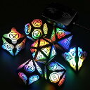 \月末限定★ポイント15倍/サイコロ ダイス 充電発光サイコロ ダイス多面多色 カードゲーム ボードゲーム テーブルゲーム 7個セット