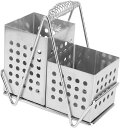 \期間限定★ポイント10倍/オーガナイザー 食器 テンレス製 スチール 箸 ホルダー 箸 収納 ラック 水切り 食器 オーガナイザー 壁掛け 食器 金属 箸 ホルダー(3)
