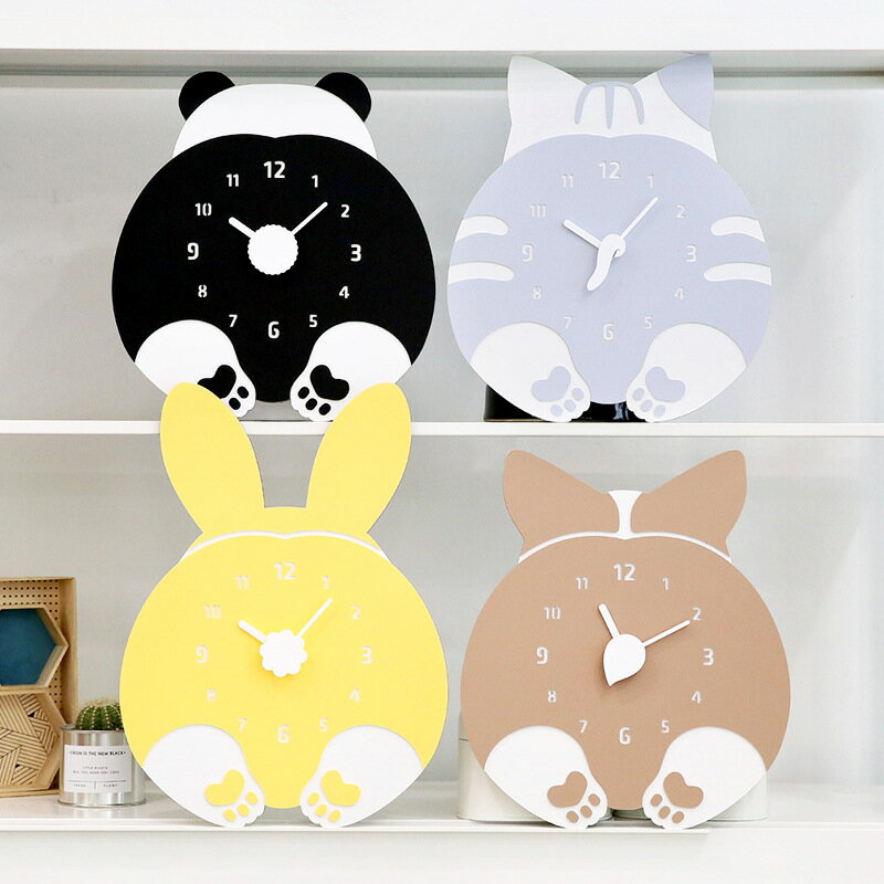 時計 壁時計 リビングルーム クリエイティブ モダン 個性的 くま 寝室 壁時計 シンプル 家庭用 時計創..
