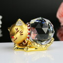 \期間限定★ポイント10倍/風水 水晶 クリスタル 猫 【 幸運 招き お願い ネコ ちゃん 】 金運 ラッキー アイテム