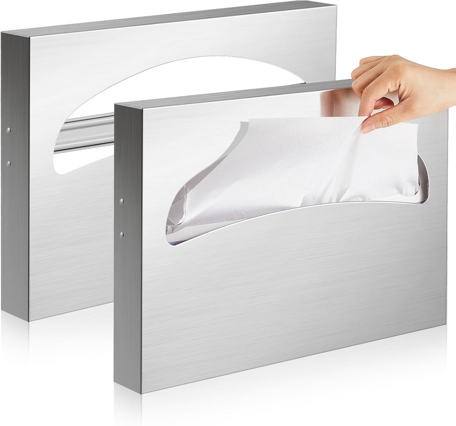 【304ステンレス製】トイレットペーパーホルダー 壁掛け式 ペーパーケース 便座カバー収納 浴室 洗面所..