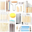 \期間限定★ポイント10倍/粘土彫刻ツール 陶芸工具セット 陶芸道具 粘土道具 61本セット 粘土細工道具 DIY手作り彫刻用 造形 ヘラ 多機能 陶芸 工芸 ...