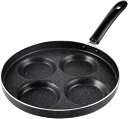 \月末限定★ポイント15倍/目玉焼き フライパン 4穴卵フライパン ガス対応 直径24cm 丸型 目玉焼き用 型付きフライパン 焦げ付き防止 アルミ合金製 家庭...