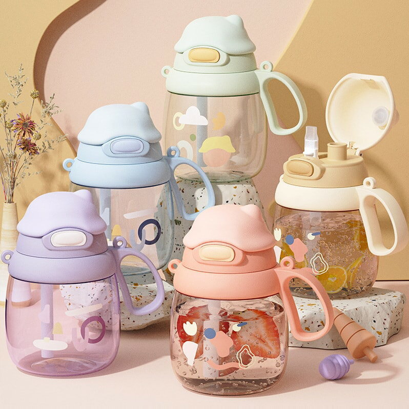 水筒 水瓶 大容量 1300ml 5タイプ ストロー ウォーターボトル かわいい 透明 おもしろい 夏っぽい ボト..