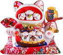 \SALE★10%OFF/招き猫 貯金箱 開業祝い 卓上装飾 大サイズ 陶器 繁栄 ビジネス 招き猫 プレゼント用 店舗用(3)