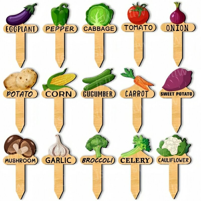 園芸ラベル 30枚入 植物ラベル 野菜ラベル 木製ラベル 園芸用ラベル 家庭菜園 ベランダガーデニング 農..