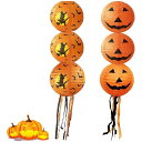 ハロウィン 装飾 飾り 提灯 3個入 直径20/25/30/35/40cm ちょうちん 房飾り ハロウィン 飾り 提灯 カボチャ 魔女 かぼちゃ タッセル オレンジ 和紙提灯 折り畳み式ちょうちん お祭り パーティー 吊り下げ インテリア 室内 ホラー 不気味