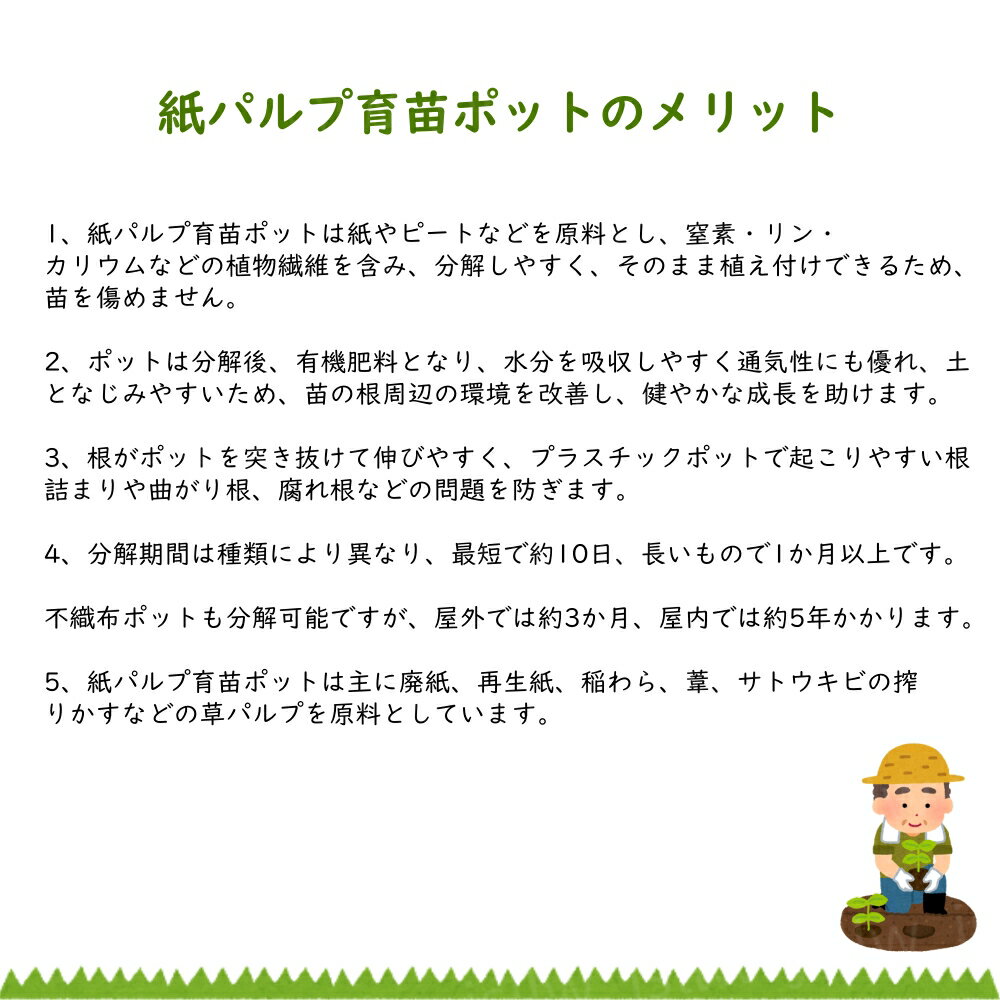 育苗ポット 10個入 育苗トレー 12穴 10穴 育苗箱 育苗ボックス 紙パルプ 育苗カッ...