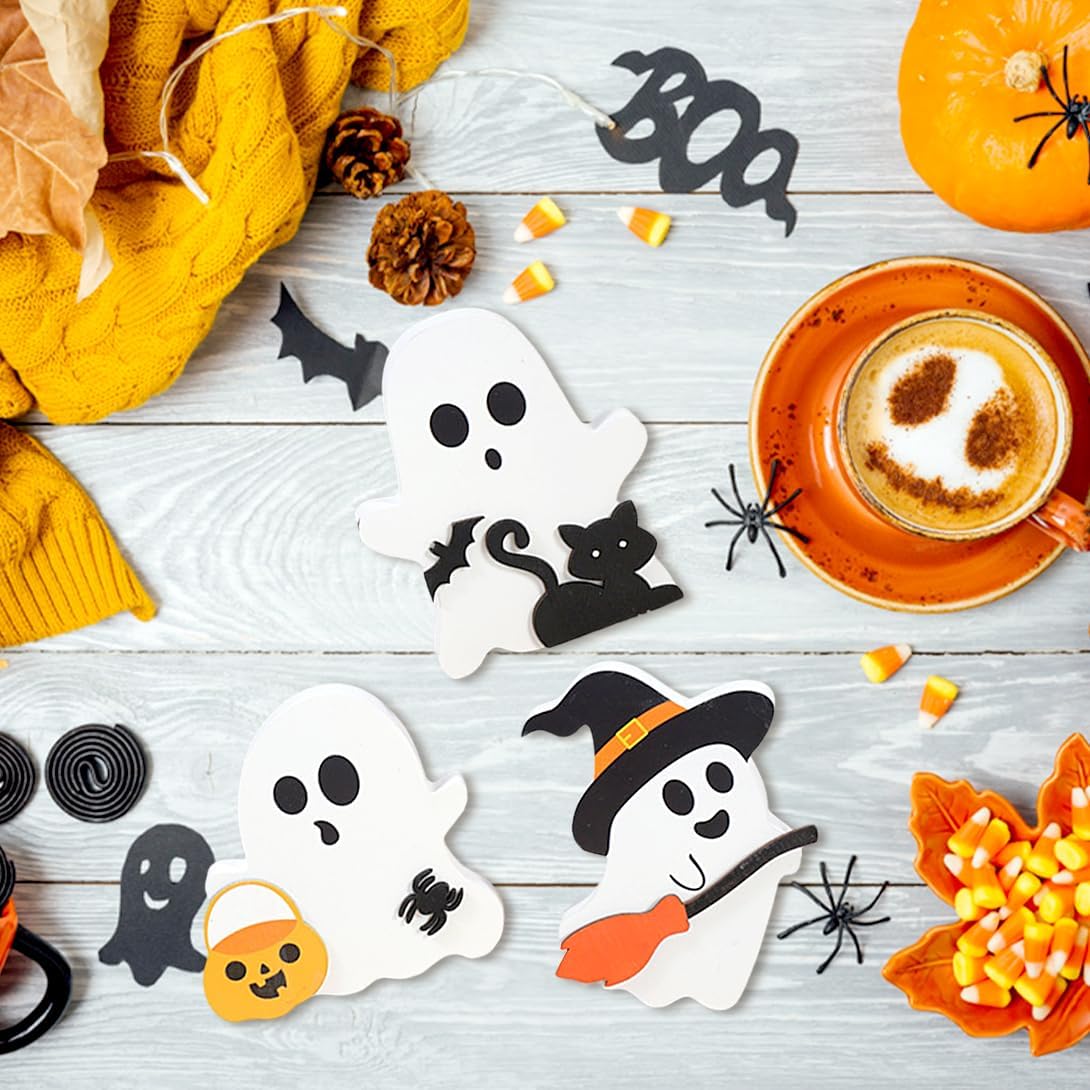 Rakuten - ハロウィン装飾 テーブルの飾り付け 幽霊木札の置物 3個セット 学園祭装飾 庭飾り テーブル装飾 パーティーテーマ 木製オーナメント 木札 幽霊 お化け 包帯 かわいい (3個)
