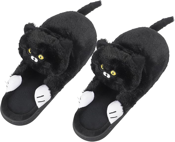 猫 スリッパ もこもこ 室内 レディース ルームシューズ かわいい 防寒 保温 室内履き 滑り止め 自宅 来客用 クリスマス プレゼント 男女兼用 冬用
