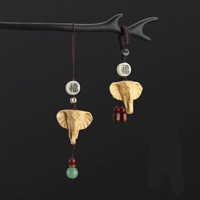 民族的な象の携帯電話ストラップ　ユニークなスタイルの象神キーチェーンペンダント