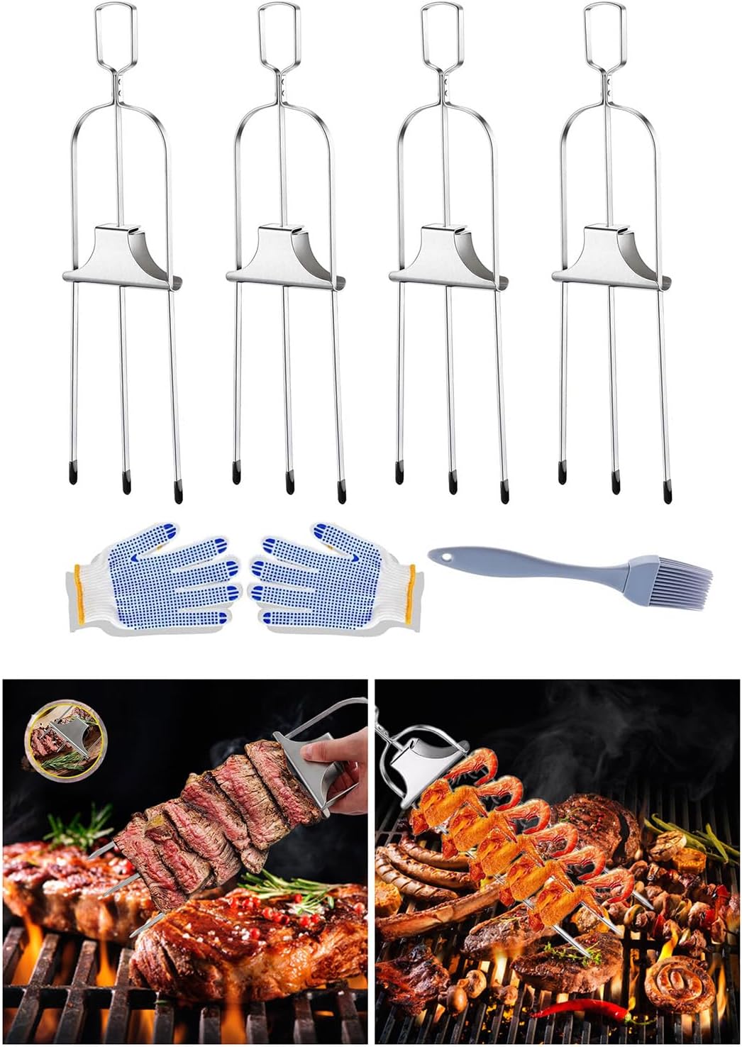 ステンレス鋼グリル串バーベキュー串肉串金属串屋外の調理やピクニックに最適