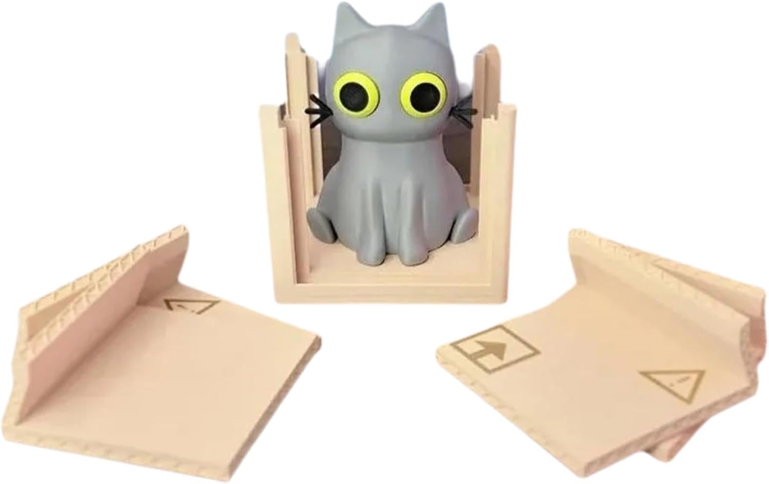 コースター4点+猫1匹 コースター おしゃれ 4個セット 3D印刷コースター 吸水 速乾 断熱 滑り止め 卓上保護 家具を損傷から守る すべてのカップにフィット 簡単に洗える 卓上 デスク オフィス 家庭用